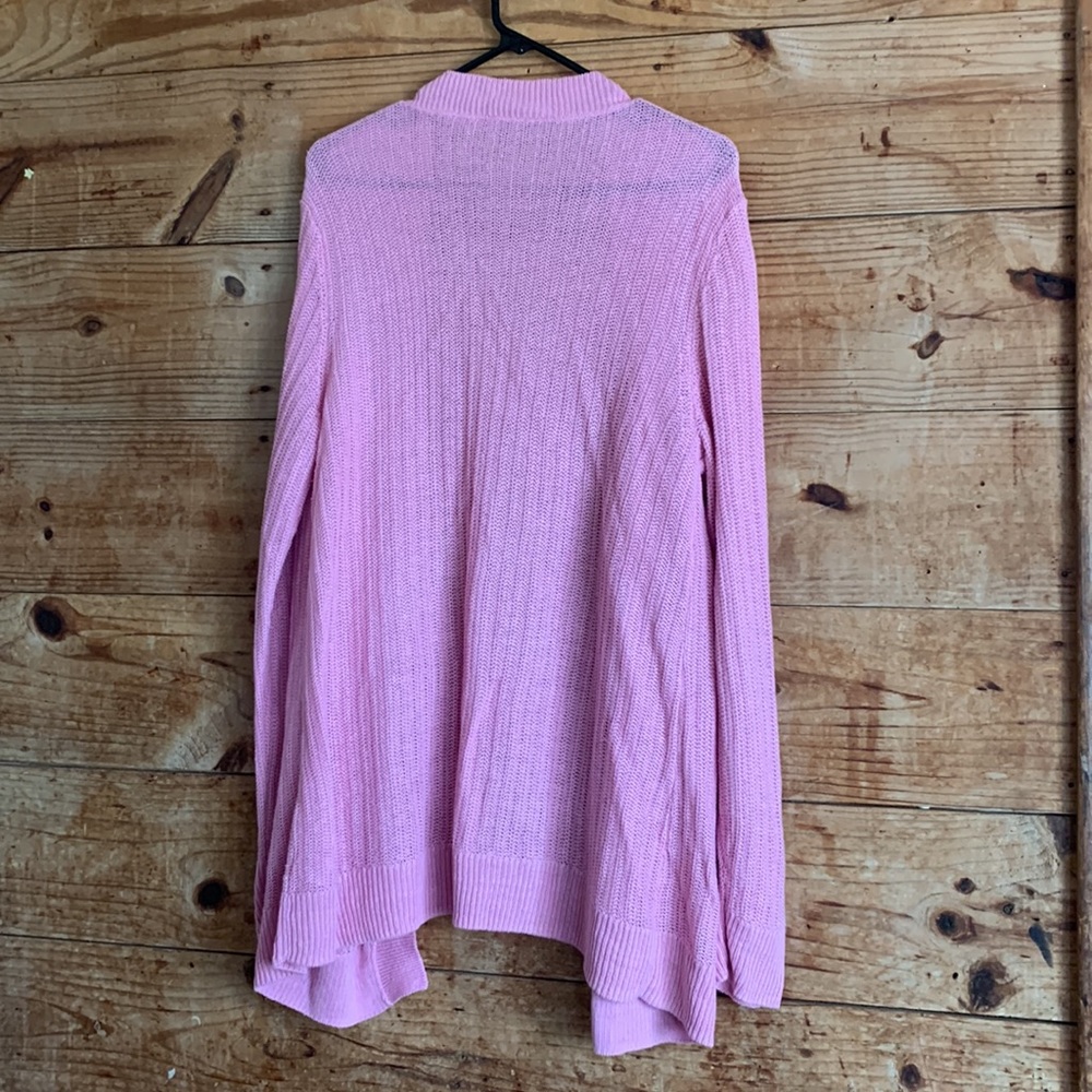 Talbots 100% Linen Knit Open Front Cardigan - image 2